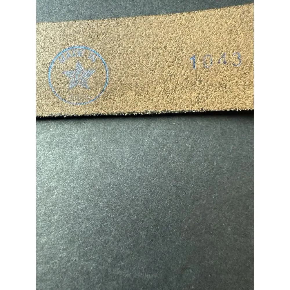 Mens Oil Tan Top Grade Leather Belt Black Size 40 Casual Workwear Career Office